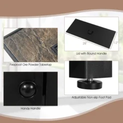 Tangkula 7PCS Patio Rattan Furniture Set 42" Fire Pit Table W/ Cover Cushioned -Sunnydaze Decor Store GUEST f00df011 496a 4ed2 86d6 9b005ca275b2