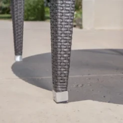 Dominica Round Wicker Dining Table Gray - Christopher Knight Home 5 Dominica Round Wicker Dining Table Gray - Christopher Knight Home -Sunnydaze Decor Store GUEST f19518ec 8cb0 48ee a61a 1e5f43a6271f