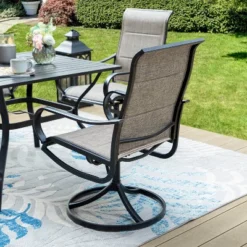 Patio Set With Steel Table With 1.57" Umbrella Hole & 360 Swivel Sling Arm Chairs - Captiva Designs 11 Patio Set With Steel Table With 1.57" Umbrella Hole & 360 Swivel Sling Arm Chairs - Captiva Designs -Sunnydaze Decor Store GUEST f199a2a8 2fd6 475d 8ec3 8a33d97d7c2e