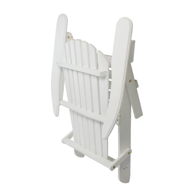 Northlight 36" White Corona Classic Folding Wooden Adirondack Chair 4 Northlight 36" White Corona Classic Folding Wooden Adirondack Chair - Image 4