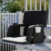 Flash Furniture Malta Portable Heated Reclining Stadium Chair With Armrests, Padded Back & Heated Seat With Dual Storage Pockets And Backpack Straps