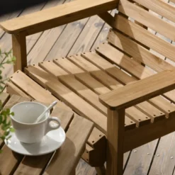 Outsunny 5 Piece Patio Furniture, 6 Seat Outdoor Dining Set, Natural Wood Dinner Table, 2 Chairs, Loveseats With Armrests & Umbrella Hole, Light Brown 8 Outsunny 5 Piece Patio Furniture, 6 Seat Outdoor Dining Set, Natural Wood Dinner Table, 2 Chairs, Loveseats With Armrests & Umbrella Hole, Light Brown -Sunnydaze Decor Store GUEST f5b7abfc f225 438b 919e fa2a1c9f1e76