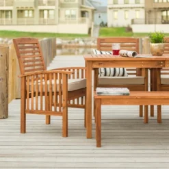 Ravenscroft 6pc Acacia Wood Patio Dining Set - Brown - Saracina Home 7 Ravenscroft 6pc Acacia Wood Patio Dining Set - Brown - Saracina Home -Sunnydaze Decor Store GUEST f637e9bb 7db7 491c 87af fb487fb22fec