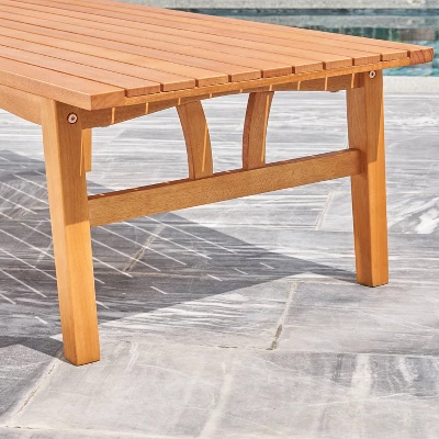 Kapalua Honey Nautical Eucalyptus Wooden Outdoor Table - Vifah 4 Kapalua Honey Nautical Eucalyptus Wooden Outdoor Table - Vifah - Image 4