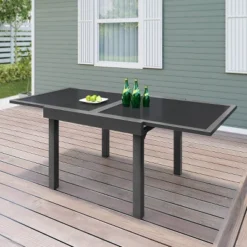 Outdoor Aluminum Expandable Multifunctional Dining Table - Crestlive Products