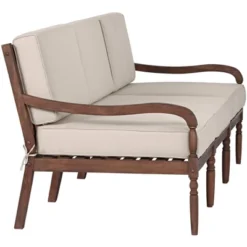 Teal Island Designs Napa Natural Dark Oil Acacia Modular 3-Seater -Sunnydaze Decor Store GUEST fce42514 ed71 4aef 9fa6 50052f3cc551