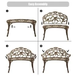 Costway Outdoor Garden Bench Chair Loveseat Cast Aluminum Patio Antique Rose 15 Costway Outdoor Garden Bench Chair Loveseat Cast Aluminum Patio Antique Rose -Sunnydaze Decor Store GUEST fd95985b e078 48b0 8345 8d42da5f7d3d