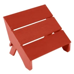 Italica 3pc Set With Modern Adirondack Chair, Side Table & Folding Ottoman - Rustic Red - Highwood -Sunnydaze Decor Store GUEST fe59519c aee6 47c0 81af 2df284e8a6d2