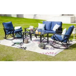5pc Patio Conversation Set - Patio Festival -Sunnydaze Decor Store GUEST ffb8b821 c871 41ca 852e cf7ea731ed78